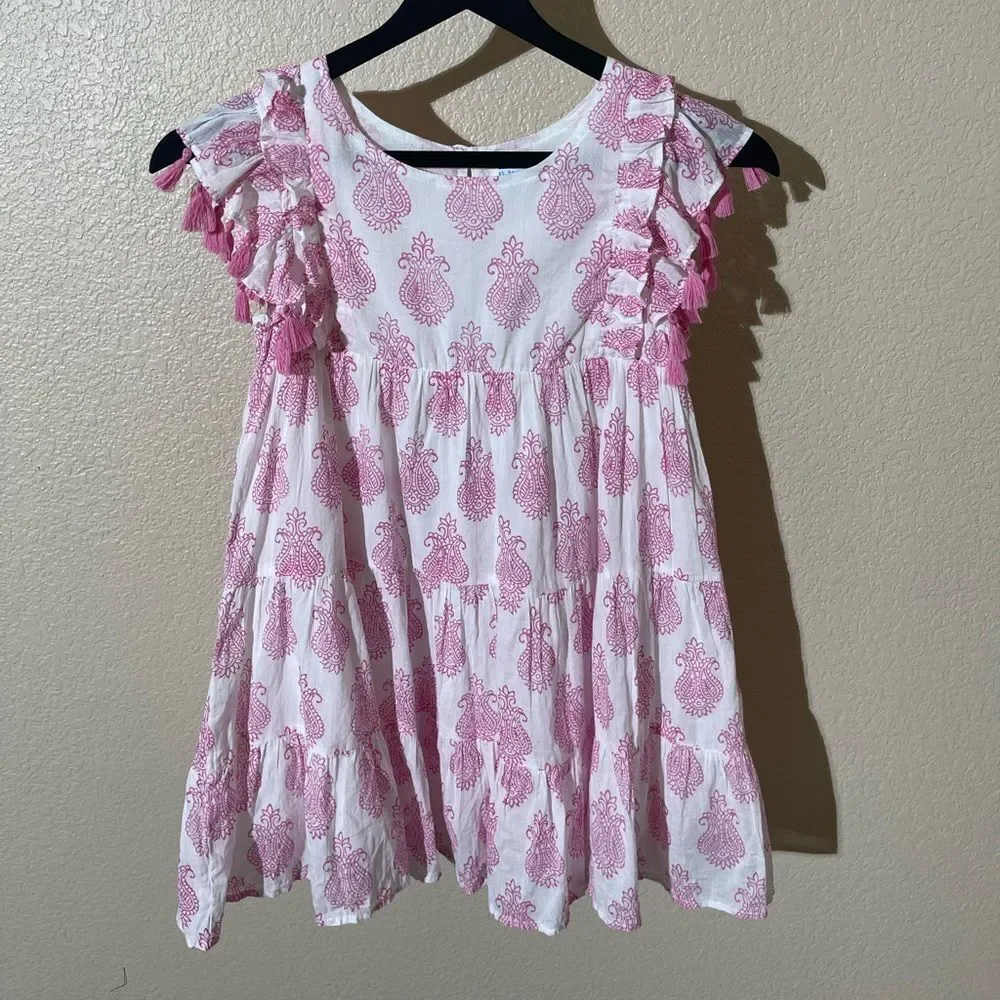 Mer St. Barth Pink Tassel Kids Dress